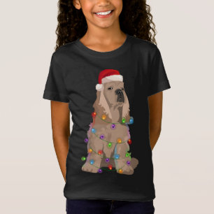 Cocker Spaniel Christmas Lights Xmas Dog Lover T-Shirt