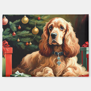 Cocker Spaniel Christmas Magnet