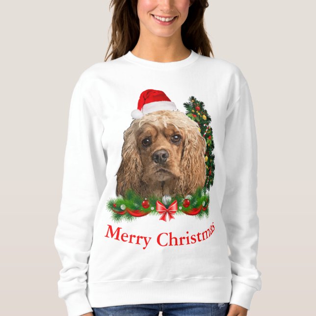 Cocker spaniel Christmas  Sweatshirt (Front)