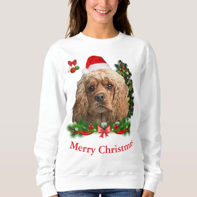 Cocker spaniel Christmas  Sweatshirt (Front)
