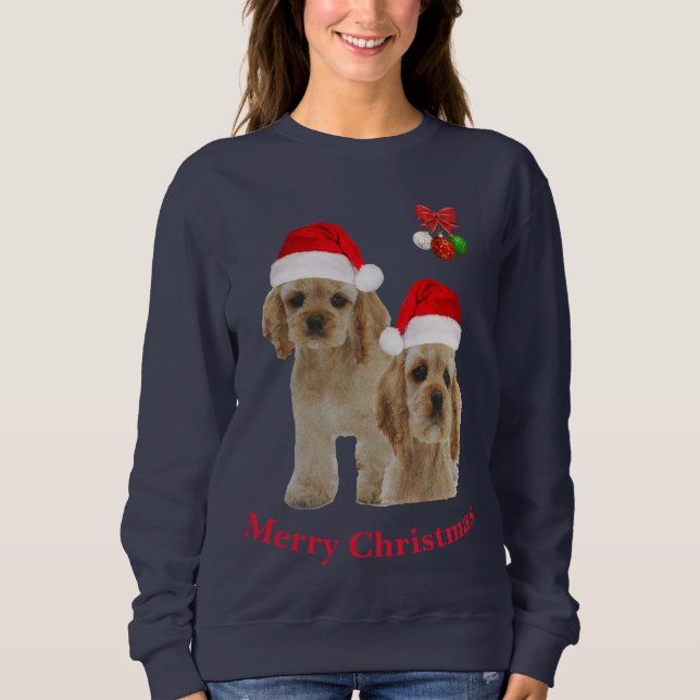 Cocker spaniel  Christmas sweatshirt (Front)