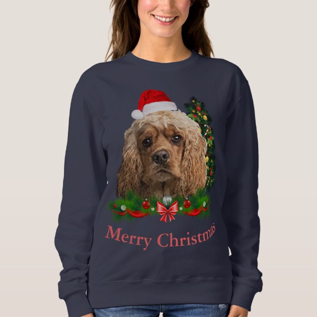 Cocker spaniel Christmas  Sweatshirt (Front)
