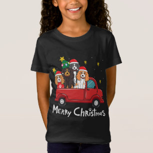 Cocker Spaniel Christmas Truck Tree Dog Mum Xmas D T-Shirt