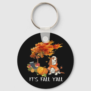 Cocker Spaniel Costume Autumn It’s Fall Y’all Key Ring