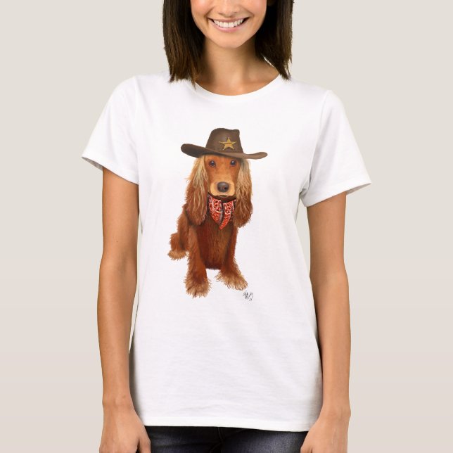 Cocker Spaniel Cowboy 2 T-Shirt (Front)