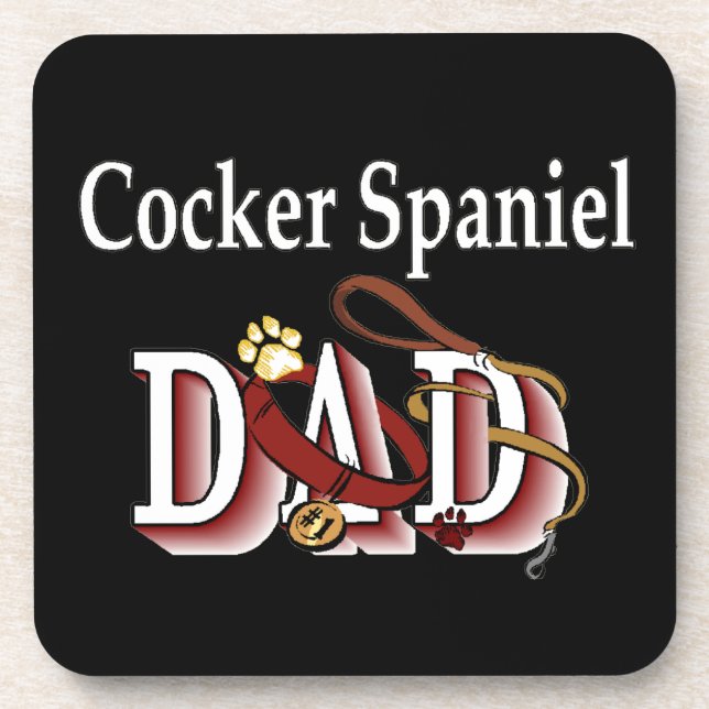 Cocker Spaniel DAD Coaster (Front)