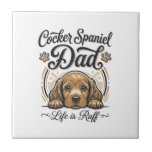 Cocker Spaniel Dad Life Is Ruff Vintage Dog Shirt_ Tile<br><div class="desc">Cocker Spaniel Dad Life Is Ruff Vintage Dog Shirt_1</div>