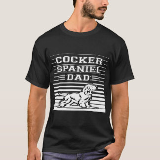 Cocker Spaniel Dad Sporty Varsity Style Dog Gift T-Shirt
