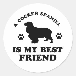 Cocker Spaniel designs Classic Round Sticker