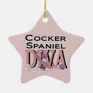 Cocker Spaniel DIVA Ceramic Tree Decoration