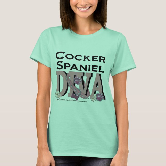 Cocker Spaniel DIVA T-Shirt (Front)