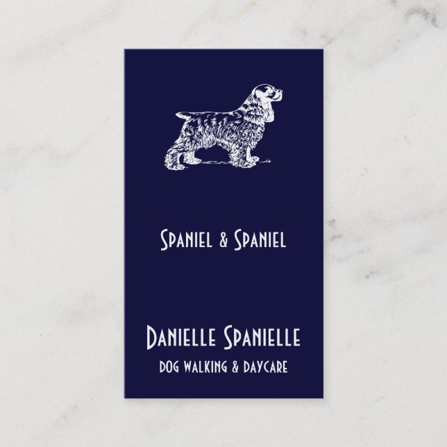 Cocker Spaniel Dog Business Card (Front)