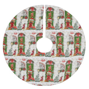 Cocker Spaniel Dog Christmas  Brushed Polyester Tree Skirt