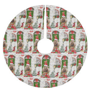Cocker Spaniel Dog Christmas   Brushed Polyester Tree Skirt