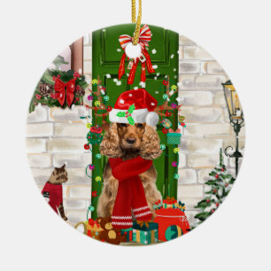 Cocker Spaniel Dog Christmas  Ceramic Tree Decoration