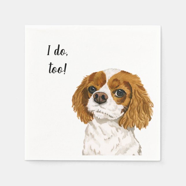 Cocker Spaniel Dog Custom Cocktail Napkin (Front)