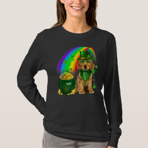 Cocker Spaniel Dog Leprechauns Coins Shamrock Patr T-Shirt