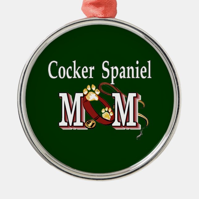 Cocker Spaniel Dog Mum Metal Tree Decoration (Front)