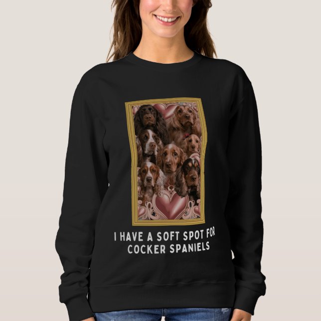 Cocker Spaniel Dog Owner - Vintage funny Sweatshirt (Front)
