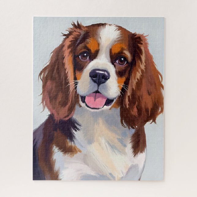 Cocker Spaniel Dog Painting Jigsaw Puzzle (Vertical)