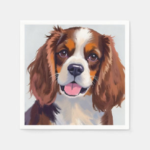 Cocker Spaniel Dog Painting Pet Napkin