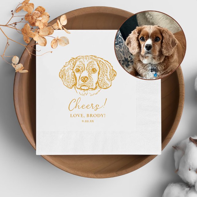 Cocker Spaniel Dog Personalised Cheers Napkin (Creator Uploaded)