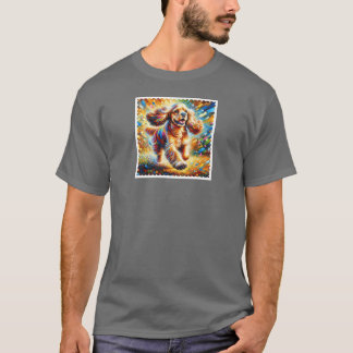Cocker Spaniel Dog Portrait Acrylic Art Print Pet  T-Shirt