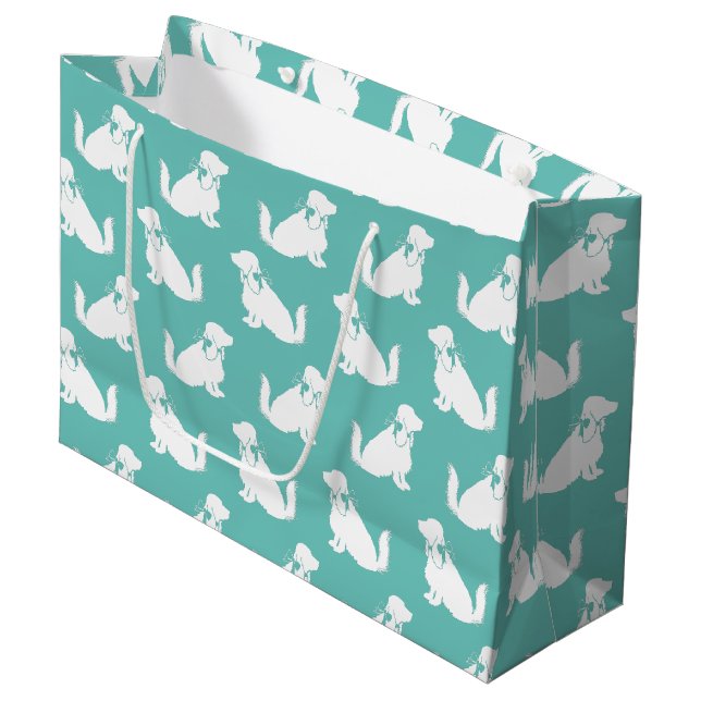 Cocker Spaniel Dog Puppy Large Gift Bag (Front Angled)