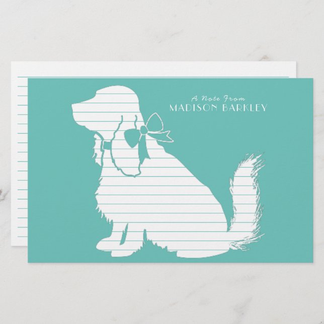 Cocker Spaniel Dog Puppy Stationery (Front/Back)