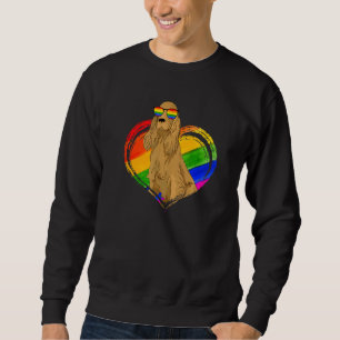 Cocker Spaniel Dog Rainbow Heart Pet  Gay Pride Lg Sweatshirt
