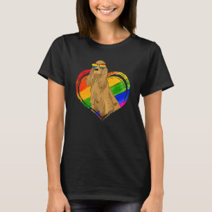 Cocker Spaniel Dog Rainbow Heart Pet Gay Pride Lg T-Shirt