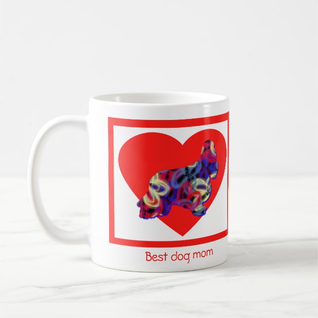 Cocker Spaniel Dog Red Valentine’s Day Coffee Mug (Left)