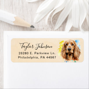 Cocker Spaniel Dog Return Address Label