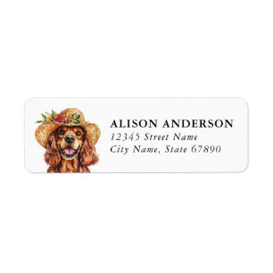 Cocker Spaniel Dog Return Address Labels