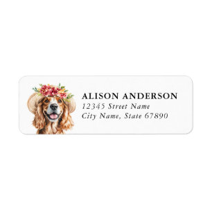 Cocker Spaniel Dog Return Address Labels