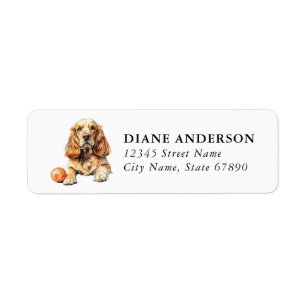 Cocker Spaniel Dog Return Address Labels