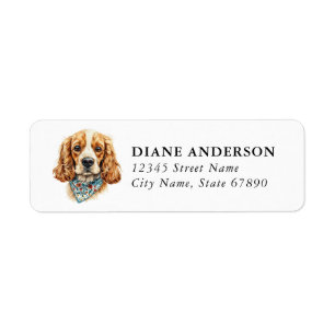Cocker Spaniel Dog Return Address Labels