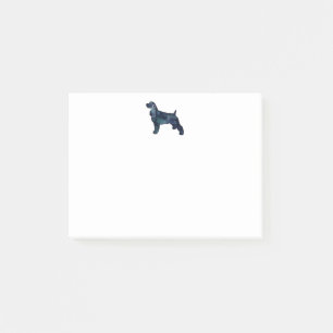 Cocker Spaniel Dog Silhouette Black Watercolor Post-it Notes