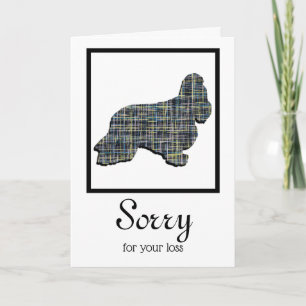 Cocker Spaniel Dog Silhouette Pet Sympathy Card