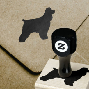 Cocker Spaniel Dog Silhouette Rubber Stamp