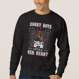 Cocker Spaniel Dog Valentines Day Stole Her Heart Sweatshirt