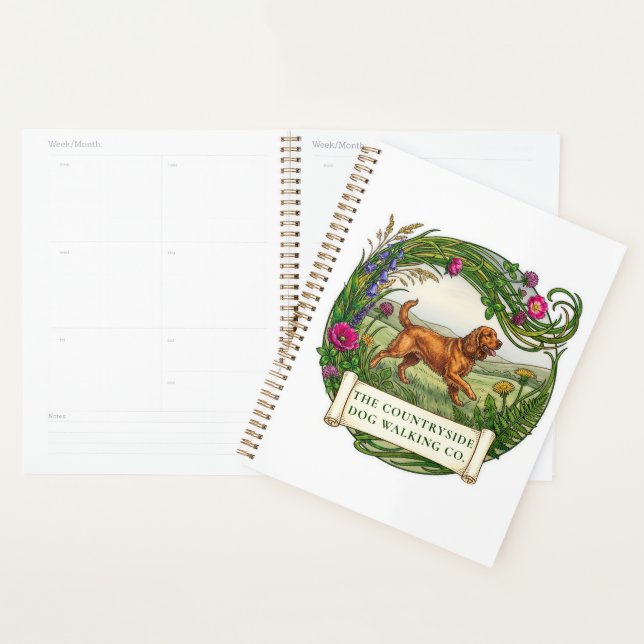 Cocker Spaniel Dog Walker Trainer Undated Diary Planner (Display)