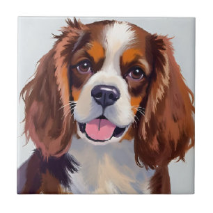 Cocker Spaniel   Dog Watercolor Pet Painting Tile