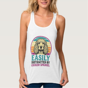 Cocker Spaniel Easily Distracted Vintage Dog Shirt