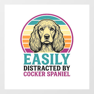 Cocker Spaniel Easily Distracted Vintage Dog Shirt