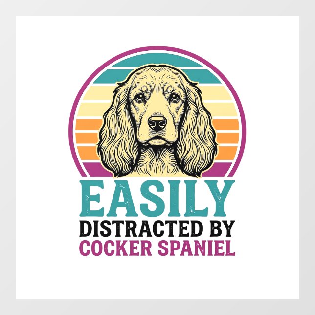 Cocker Spaniel Easily Distracted Vintage Dog Shirt (Sheet)