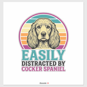 Cocker Spaniel Easily Distracted Vintage Dog Shirt