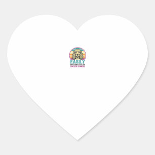 Cocker Spaniel Easily Distracted Vintage Dog Shirt Heart Sticker