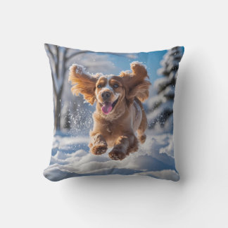 Cocker Spaniel Elegant Throw Pillow