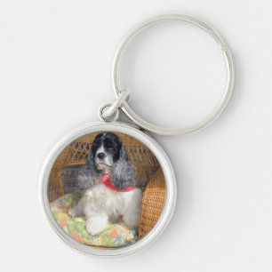 Cocker Spaniel Emma Round Keychain